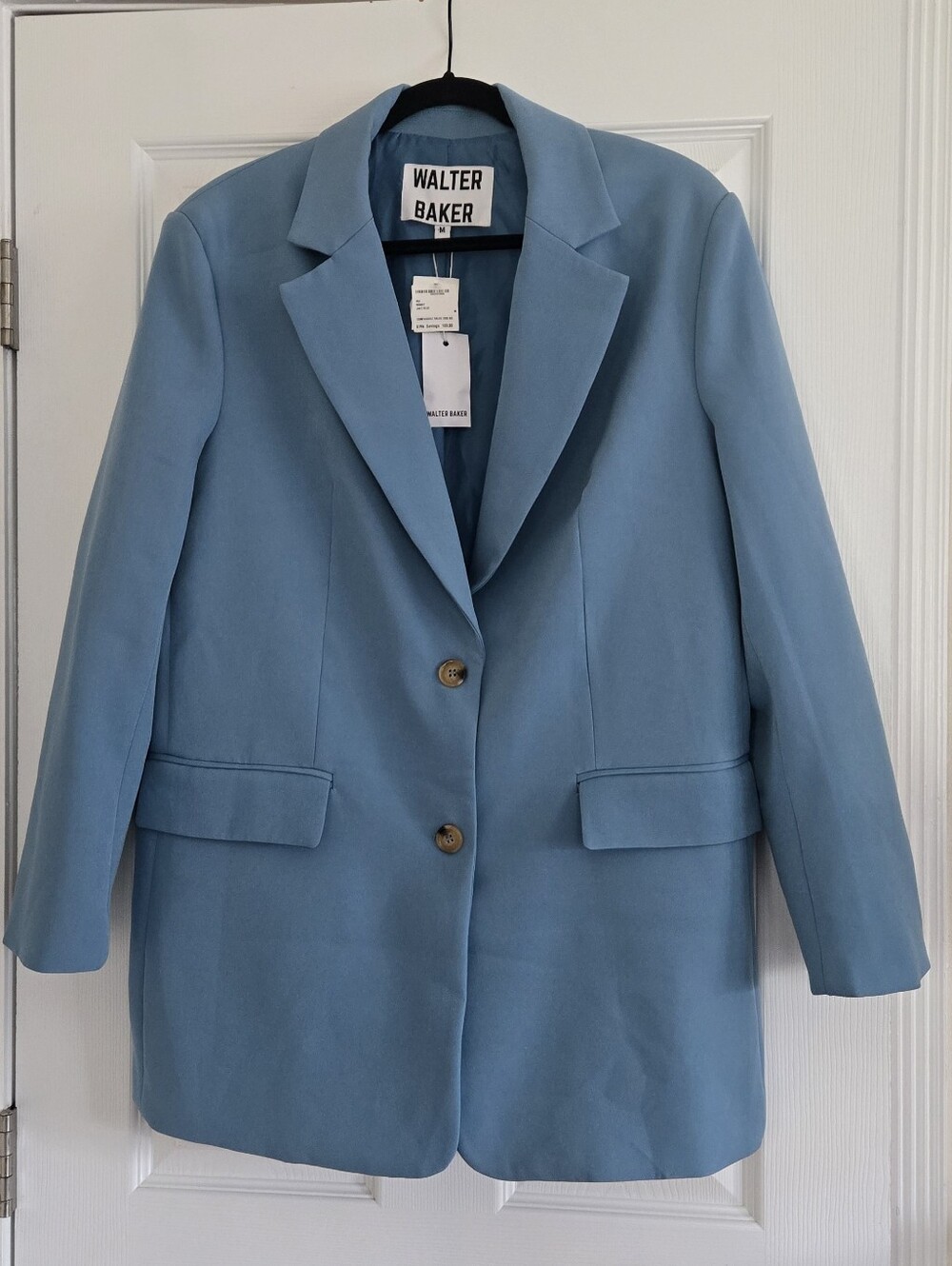 Walter Baker Women's Lake Blue Kira Single Breasted Blazer Size Medium NWT